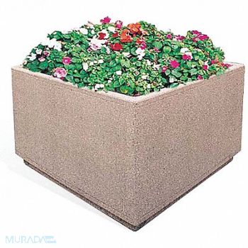 WAUSAU TILE Planter Square 48in.Lx30in.Wx30in.H, 39UN47