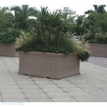 WAUSAU TILE Planter Square 72in.Lx72in.Wx36in.H, 39UN67