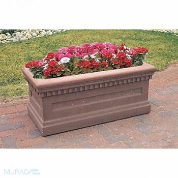 WAUSAU TILE Planter Rectangle 48in.Lx24in.Wx20in.H, 39UN69