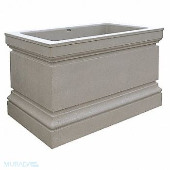 WAUSAU TILE Planter Rectangle 48in.Lx30in.Wx36in.H, 39UN71