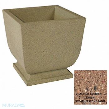 WAUSAU TILE Planter Square 24in.Lx24in.Wx30in.H, 39UP29