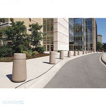 WAUSAU TILE Bollard Round 18in.Lx18in.Wx36in.H, 39UP49