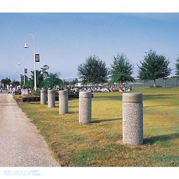WAUSAU TILE Bollard Round 18in.Lx18in.Wx48in.H, 39UP50