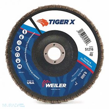 WEILER J1582 Fiber Disc 4 1/2 in Dia 7/8in Arbor, 39UR47