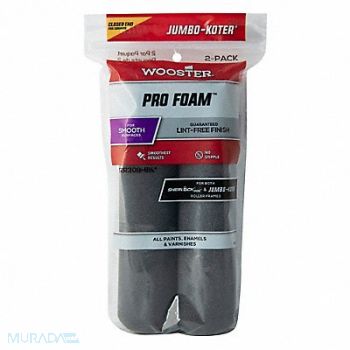 WOOSTER Mini Rollers 6 1/2 L No Nap Foam PK2, 39UT88