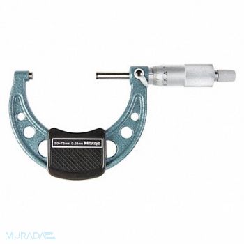 MITUTOYO 50-75/.01Mm Outside Mic Ratchet, 39W992