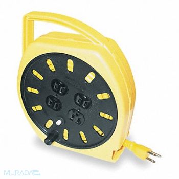 LUMAPRO Cord Reel 25ft 16 AWG Receptacle 120VAC, 3A535