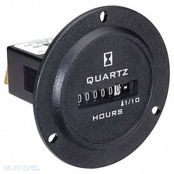 TRUMETER Hour Meter AC Quartz 2.80 in D 6 Digit, 3AE11