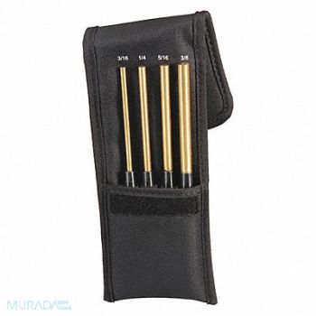 STARRETT Drive Pin Punch Set Not Tether Capable, 3AER9