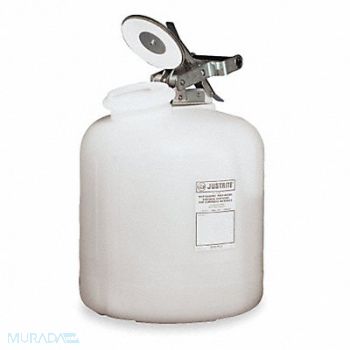 JUSTRITE Disposal Can 2 gal White Polyethylene, 1YNJ8