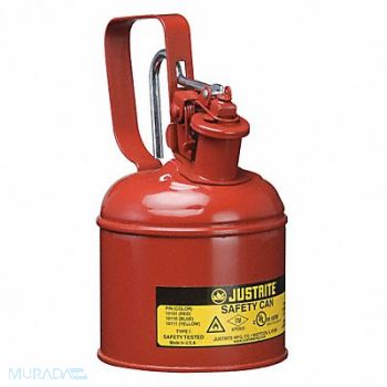 JUSTRITE Type I Safety Can 1/8 gal Red 6-3/4In H, 3LLD5