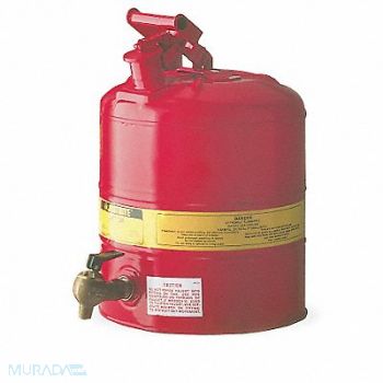 JUSTRITE Type I Faucet Safety Can 5 gal Red, 3AP88