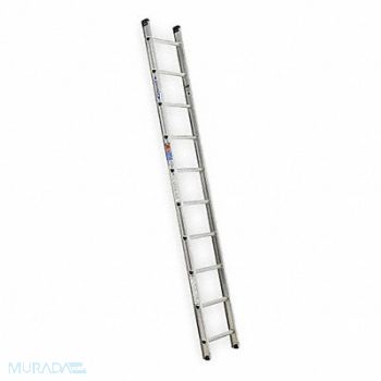 WERNER Ladder 10 ft.H 18-1/8 In W Aluminum, 3AZU8