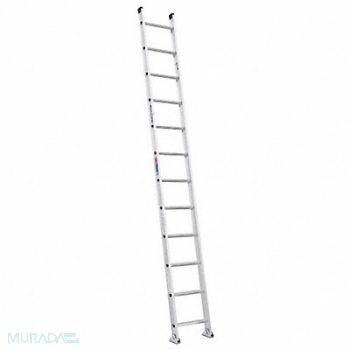 WERNER Ladder 12 ft.H 18-1/8 In W Aluminum, 3AZU9