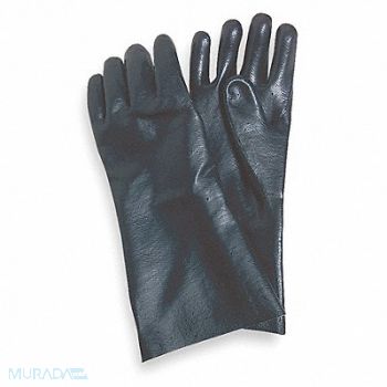 CONDOR D0525 Chemical Resistant Glove PVC 14 L PR, 3BA49