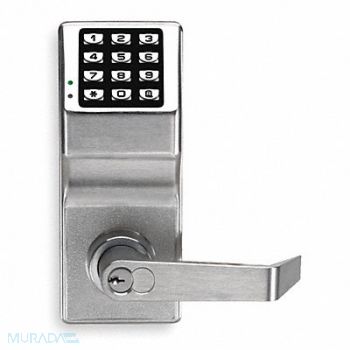 TRILOGY BY ALARM LOCK Electronic Lock Satin Chrome 12 Button, 3CCK8