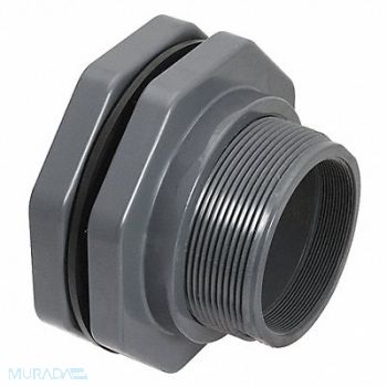 HAYWARD Bulkhead Tank Fitting EPDM 8 L PVC, 3CEH8
