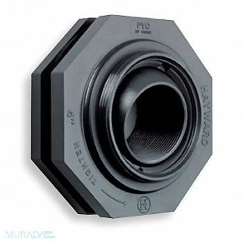 HAYWARD Bulkhead Tank Fitting EPDM 8 3/4 L PVC, 3CEJ5