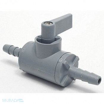 GRAINGER APPROVED PVC Ball Valve Inline Barb x Barb 1/2 in, 3CGE8