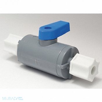 GRAINGER APPROVED PVC Ball Valve Inline JACO x JACO 1/4 in, 3CGL9