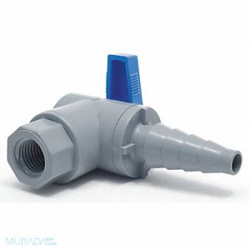 GRAINGER APPROVED PVC BV Angle FNPTxTapered Barb 3/8, 3CGV1