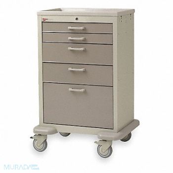 METRO Medical Cart Steel/Polymer Lt./Dk Taupe, 3CWH3
