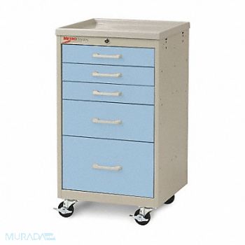 METRO Compact Cart Steel/Polymer Taupe/Blue, 3CWJ2