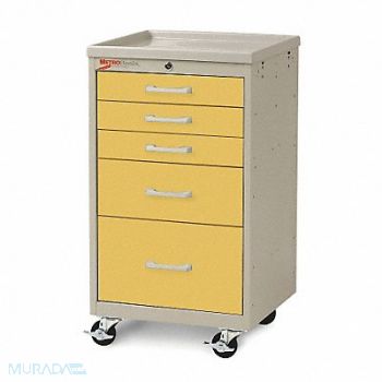 METRO Compact Cart Steel/Polymer Taupe/Yellow, 3CWJ3