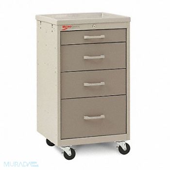 METRO Compact Cart Steel/Polymer Lt./Dk.Taupe, 3CWJ4