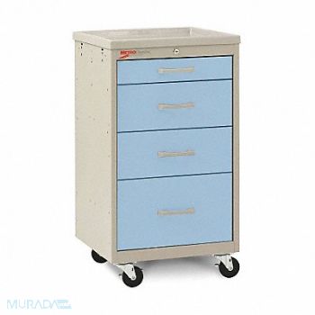 METRO Compact Cart Steel/Polymer Taupe/Blue, 3CWJ7