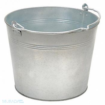 GRAINGER APPROVED Bucket Steel Silver Open Head, 3CYK9