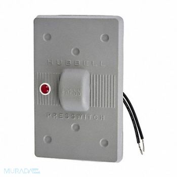 HUBBELL Wtherprf Wll Plt Stnd Gray 1Gng Lt Txtr, 3D013