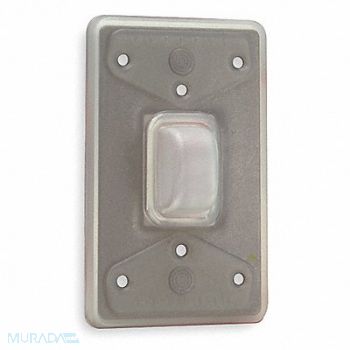 HUBBELL Wtherprf Wll Plt Stnd Clr 1Gng Lt Txtr, 3D014