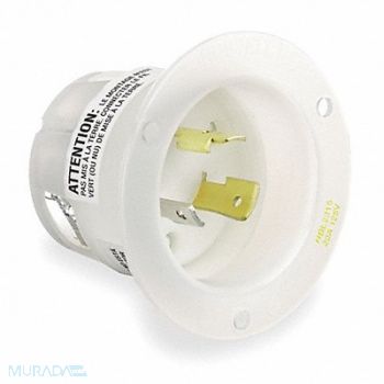 HUBBELL Flanged Inlet 125V 20A L5-20P 2P 3W 1PH, 3D034