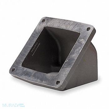 HUBBELL Angle Adapter Cst Alum Silver 4.5x3.44in, 3D078