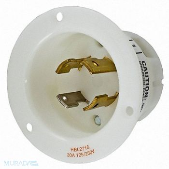 HUBBELL Flanged Locking Inlet Industrial 30, 3D090