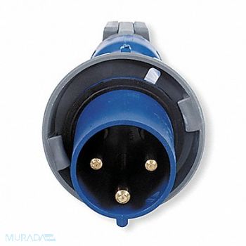 HUBBELL IEC Pin and Sleeve Plug 30 A Blue 2Pl, 6C148