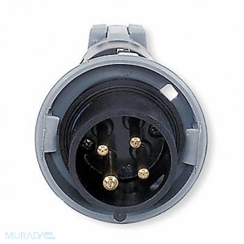 HUBBELL IEC Pin and Sleeve Plug 3P 4W 20A 600V, 3D137