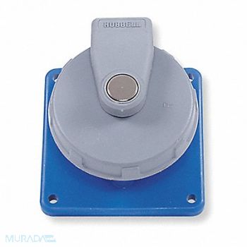 HUBBELL WT Pn Slv Rec Blue 100 A 2Pl Single, 5Z928