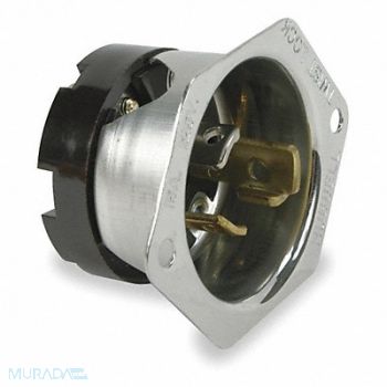 HUBBELL Flanged Inlet 125V 15A L5-15P 2P 3W 1PH, 3D169