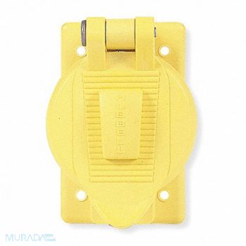 HUBBELL WIRING DEVICE-KELLEMS Weatherproof Cover Vertical Yellow, 3D255