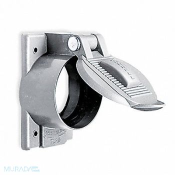 HUBBELL WIRING DEVICE-KELLEMS Weatherproof Cover Thermoplastic Gray, 3D277