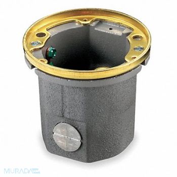 HUBBELL WIRING DEVICE-KELLEMS Floor Box Cast Iron Round 18.5 cu in., 3D309