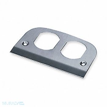 HUBBELL WIRING DEVICE-KELLEMS Above Floor Fitting Aluminum 2-Gang, 3D457