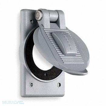 HUBBELL WIRING DEVICE-KELLEMS Weatherproof Cover Thermoplastic Gray, 3D464