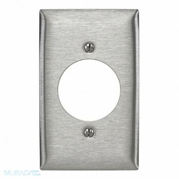 HUBBELL Sng Recept Wll Plt Stnd Silver 1Gng Smth, 3D465