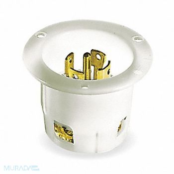 HUBBELL Flg LckInl 30 A White L22-30P Nylon, 3D660