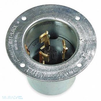 HUBBELL Flg LckInl 50 A Metallic Non-NEMA Steel, 3D735