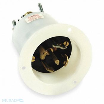 HUBBELL Flanged Locking Inlet Black, 3D790