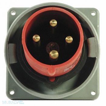 HUBBELL IEC Pin and Sleeve Inlet 63A 380-415V, 3D796